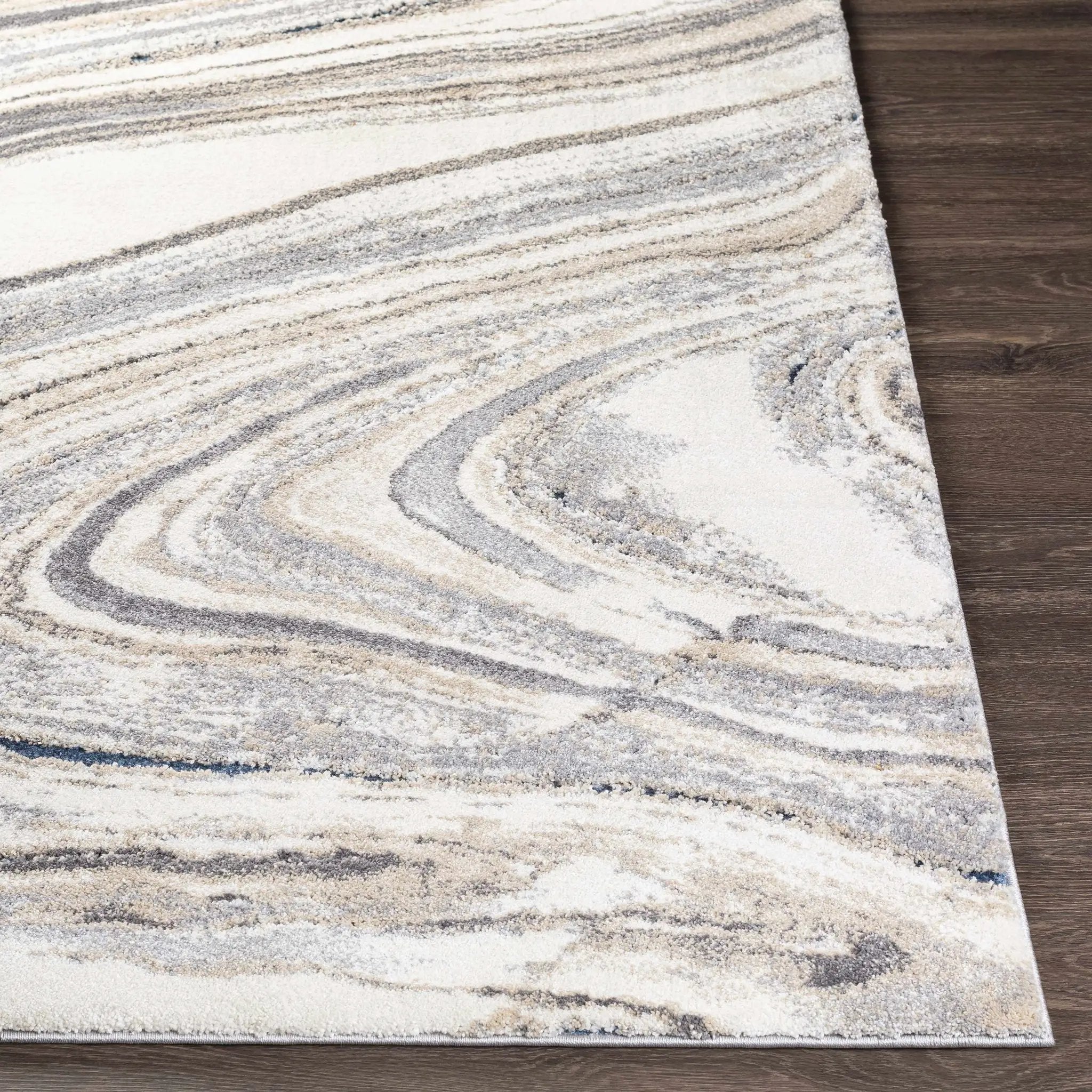 Nillumbik Gray Marble Design Rug by Boutique Rugs