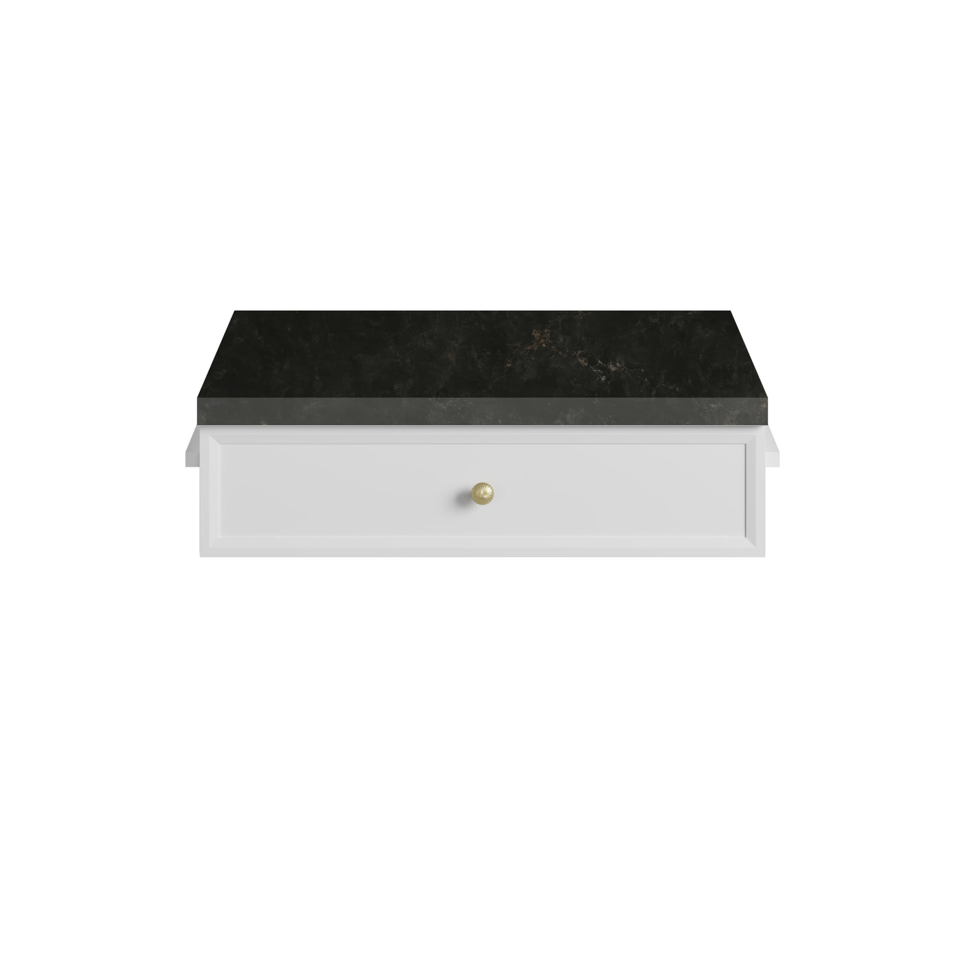 James Martin Bellshire 24" Drawer Unit, Bright White with Phantome countertop