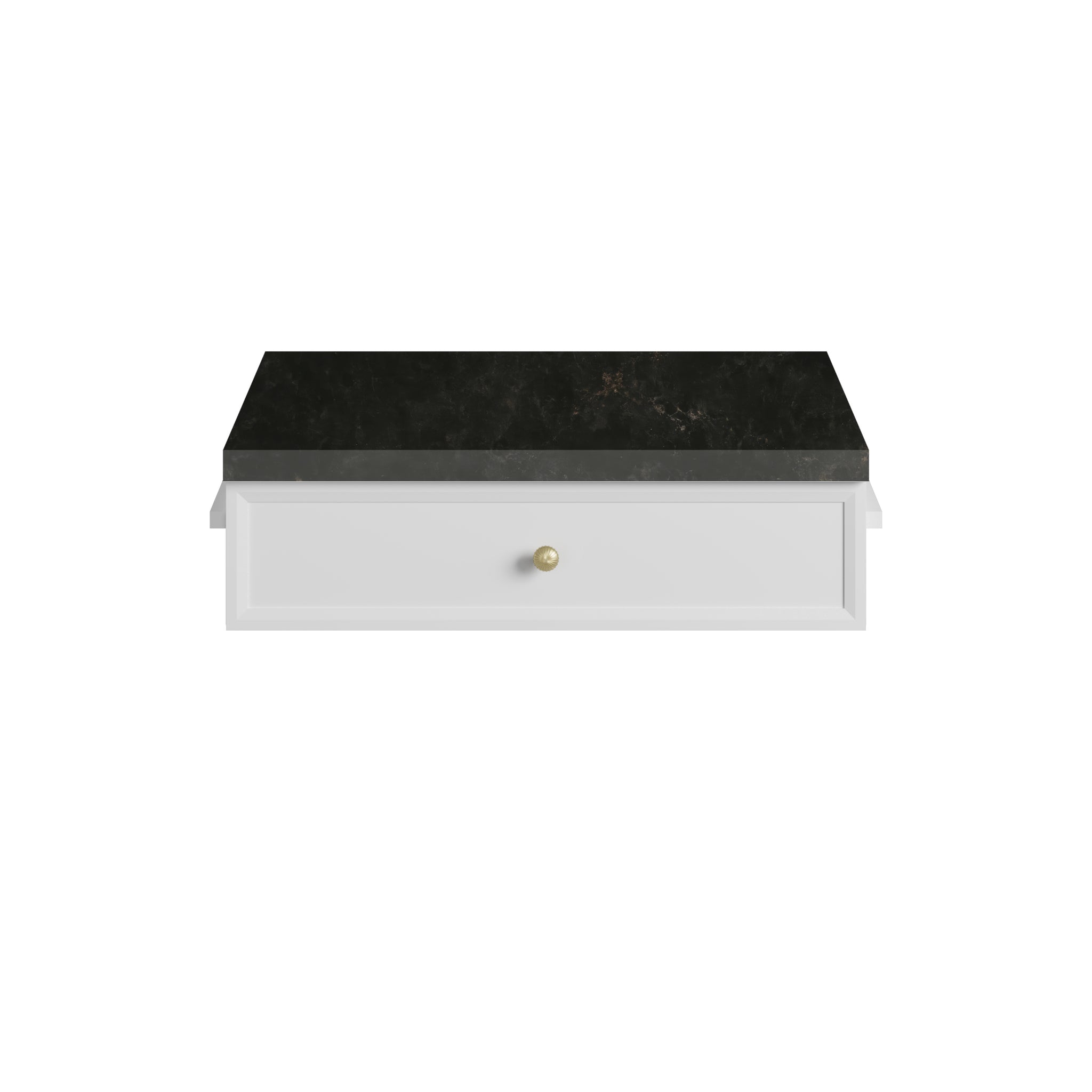 James Martin Bellshire 24" Drawer Unit, Bright White with Phantome countertop