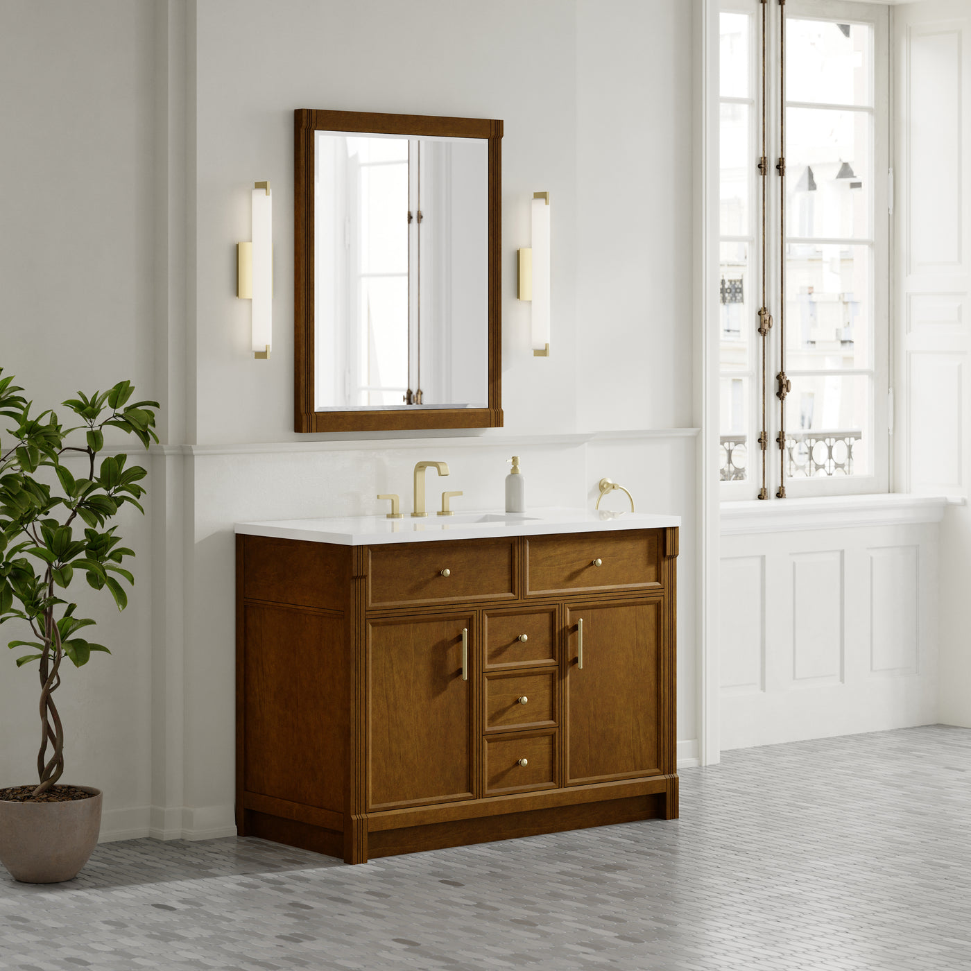 James Martin Bellshire 48" Single Bathroom Vanity, Honey Oak, view 39