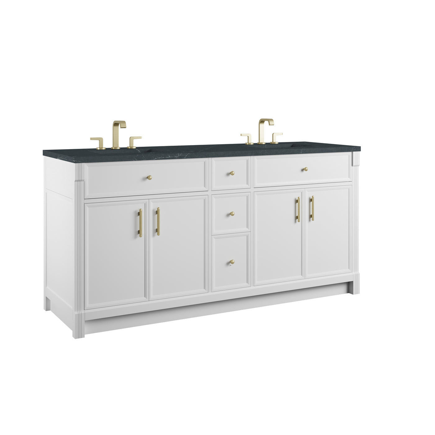 James Martin Bellshire 72" Double Bathroom Vanity, Bright White, view 38
