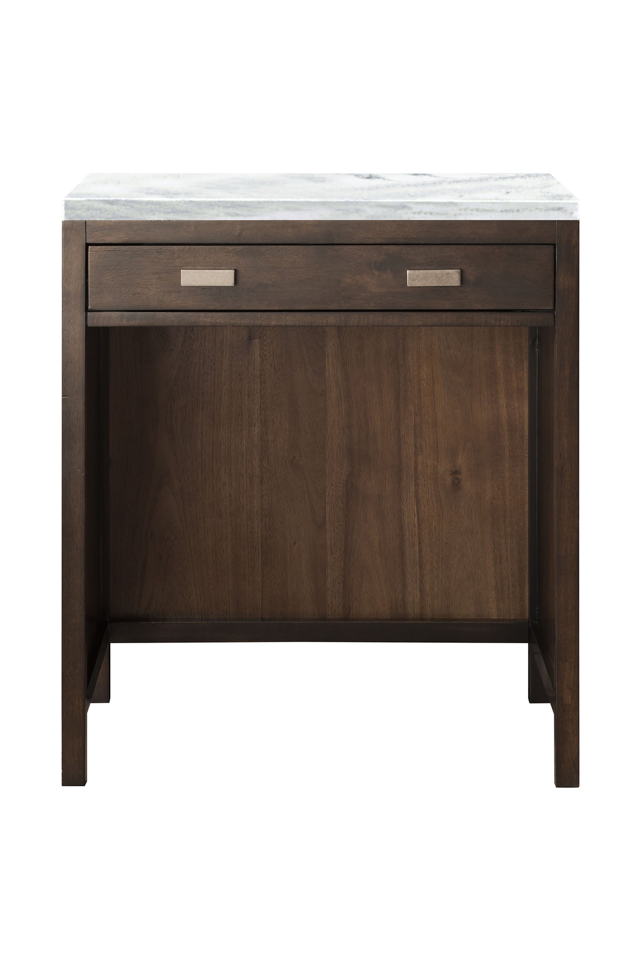 James Martin Addison 30" Countertop Unit, Mid-Century Acacia with Arctic Fall countertop