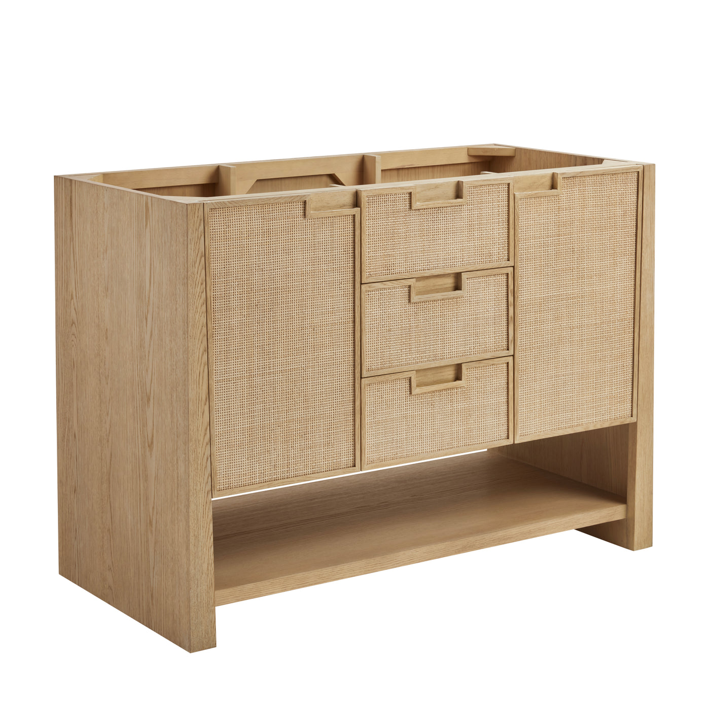 James Martin Solene 48" Single Bathroom Vanity, Seaside Oak, cabinet without a countertop