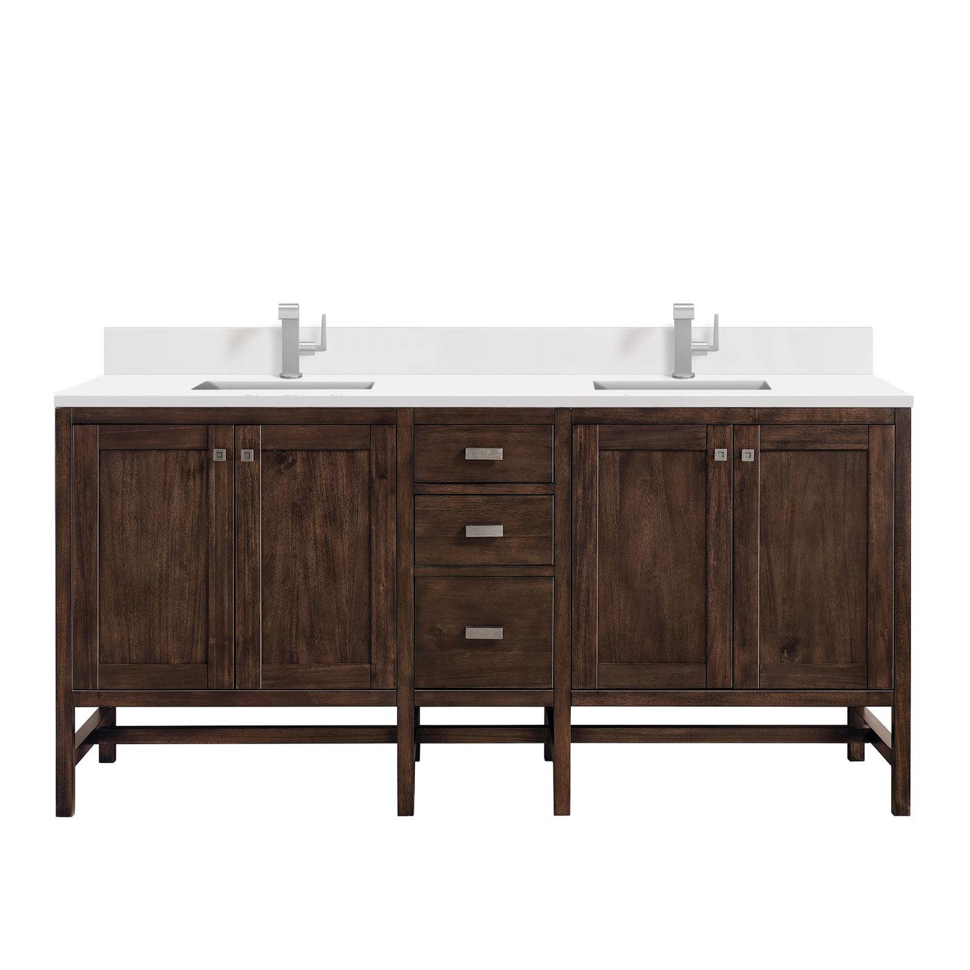 James Martin Addison 72" Double Bathroom Vanity, Mid-Century Acacia, view 22