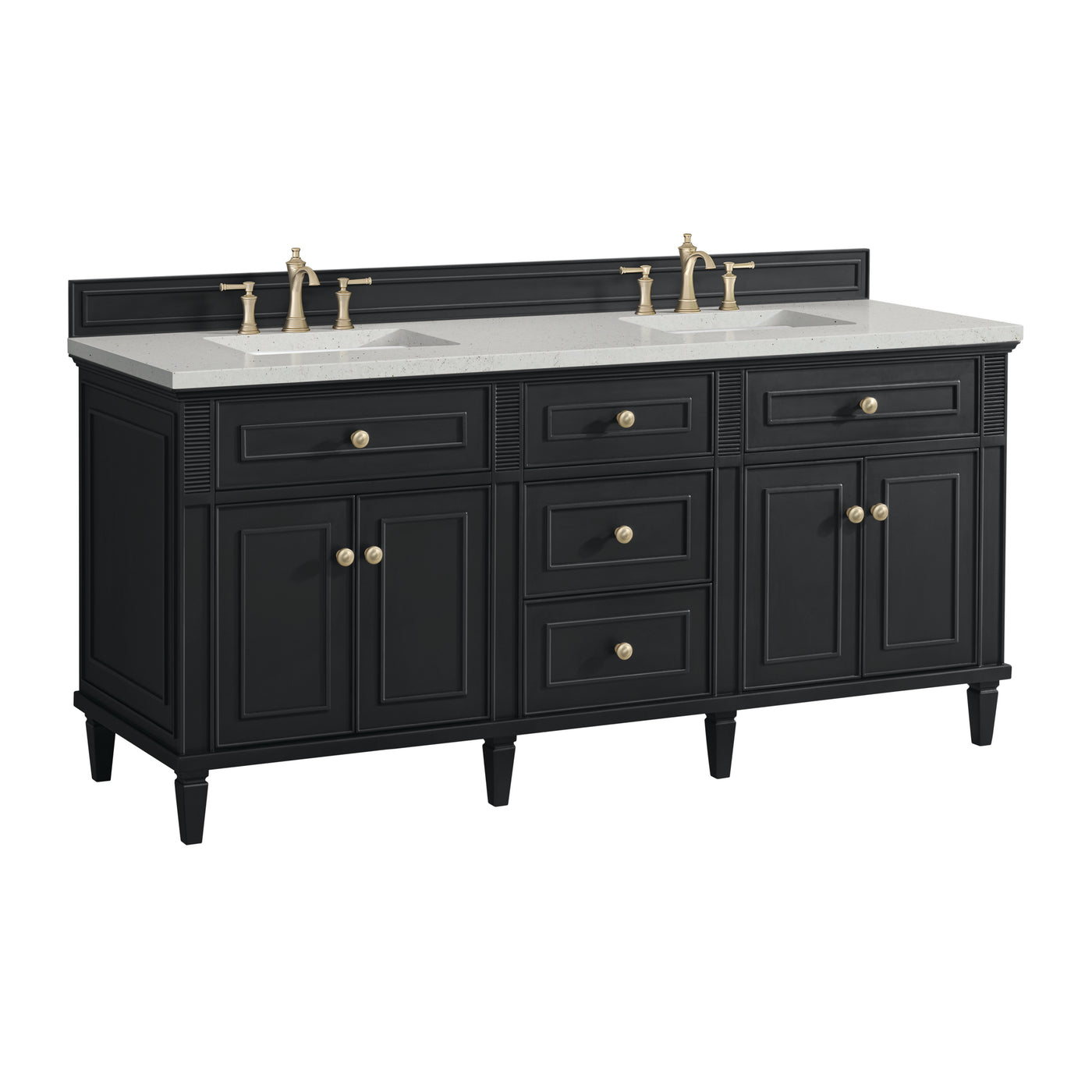 James Martin Lorelai 72" Double Bathroom Vanity, Black Onyx, view 29