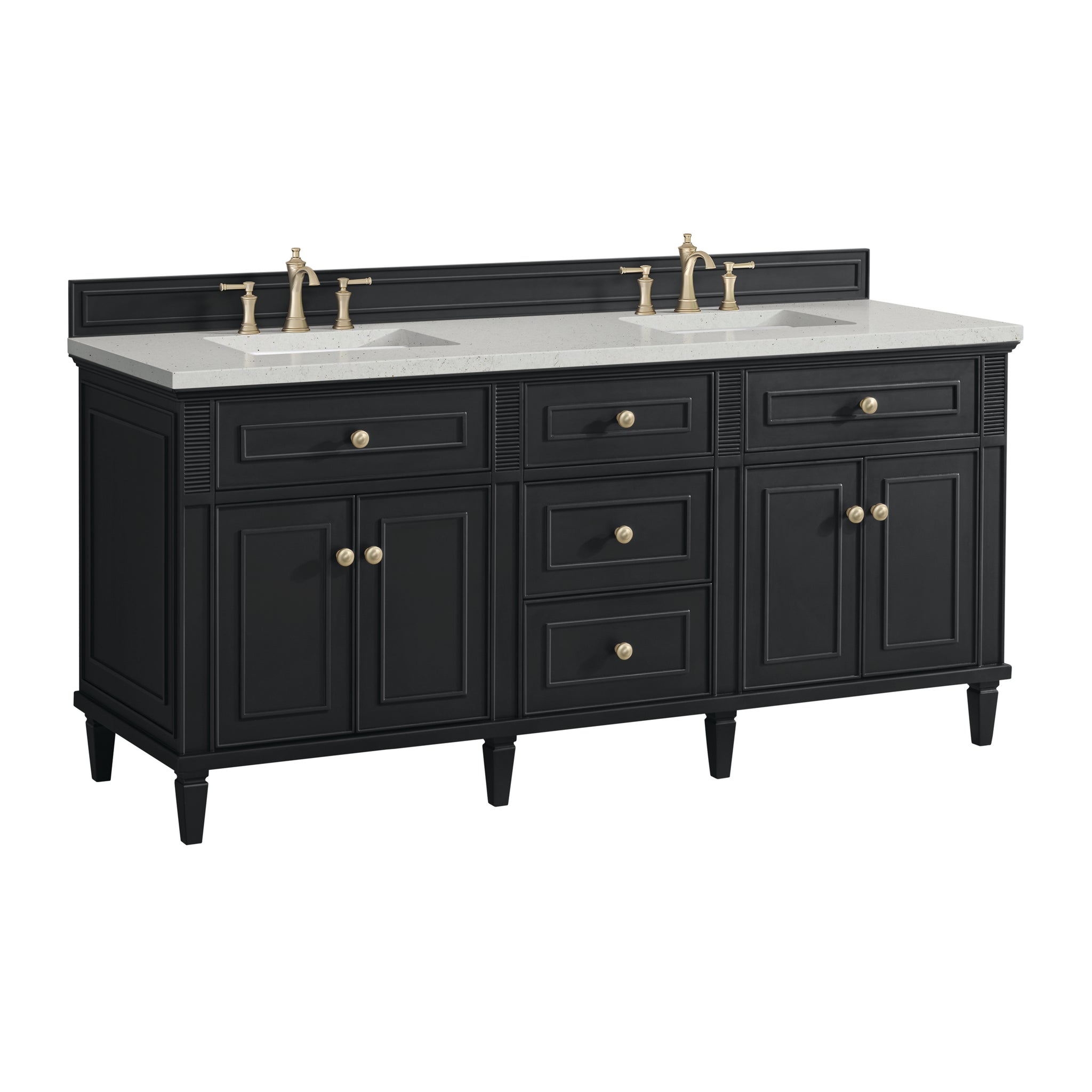 James Martin Lorelai 72" Double Bathroom Vanity, Black Onyx, view 29
