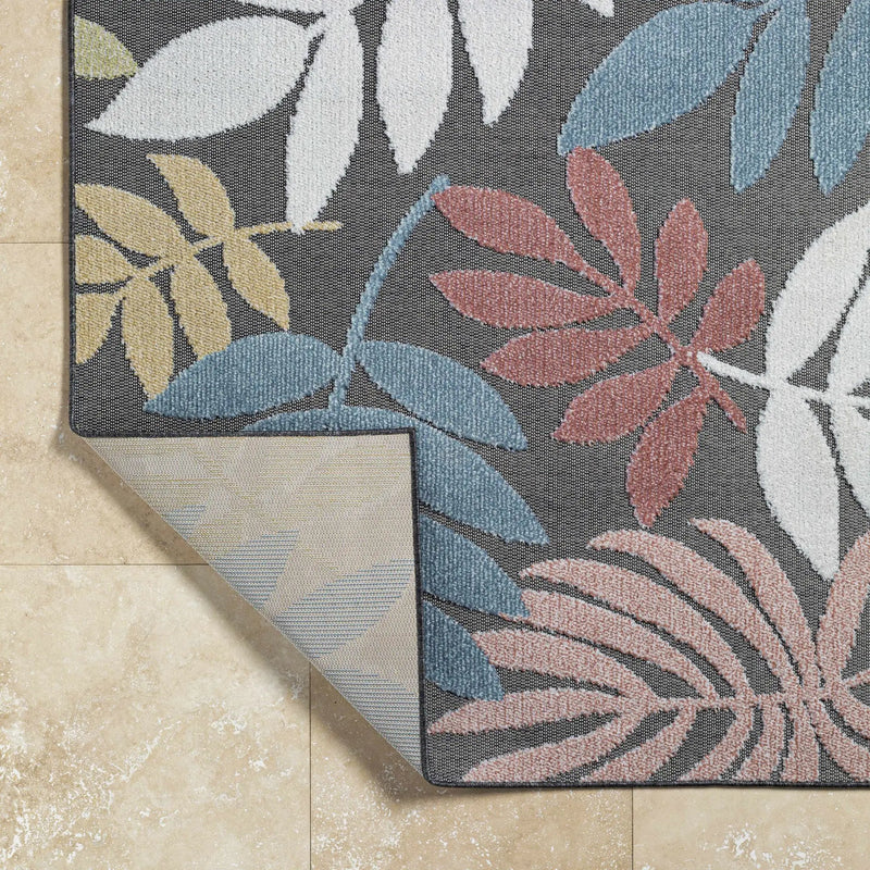 Nasha Charcoal Outdoor Area Rug - Clearance by Boutique Rugs
