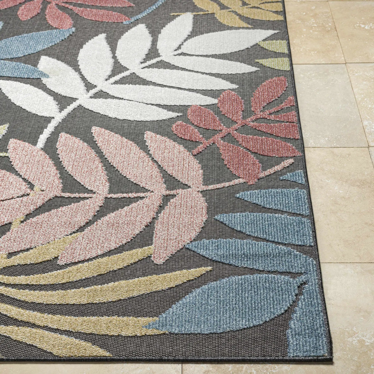 Nasha Charcoal Outdoor Area Rug - Clearance, photo 3 of 7