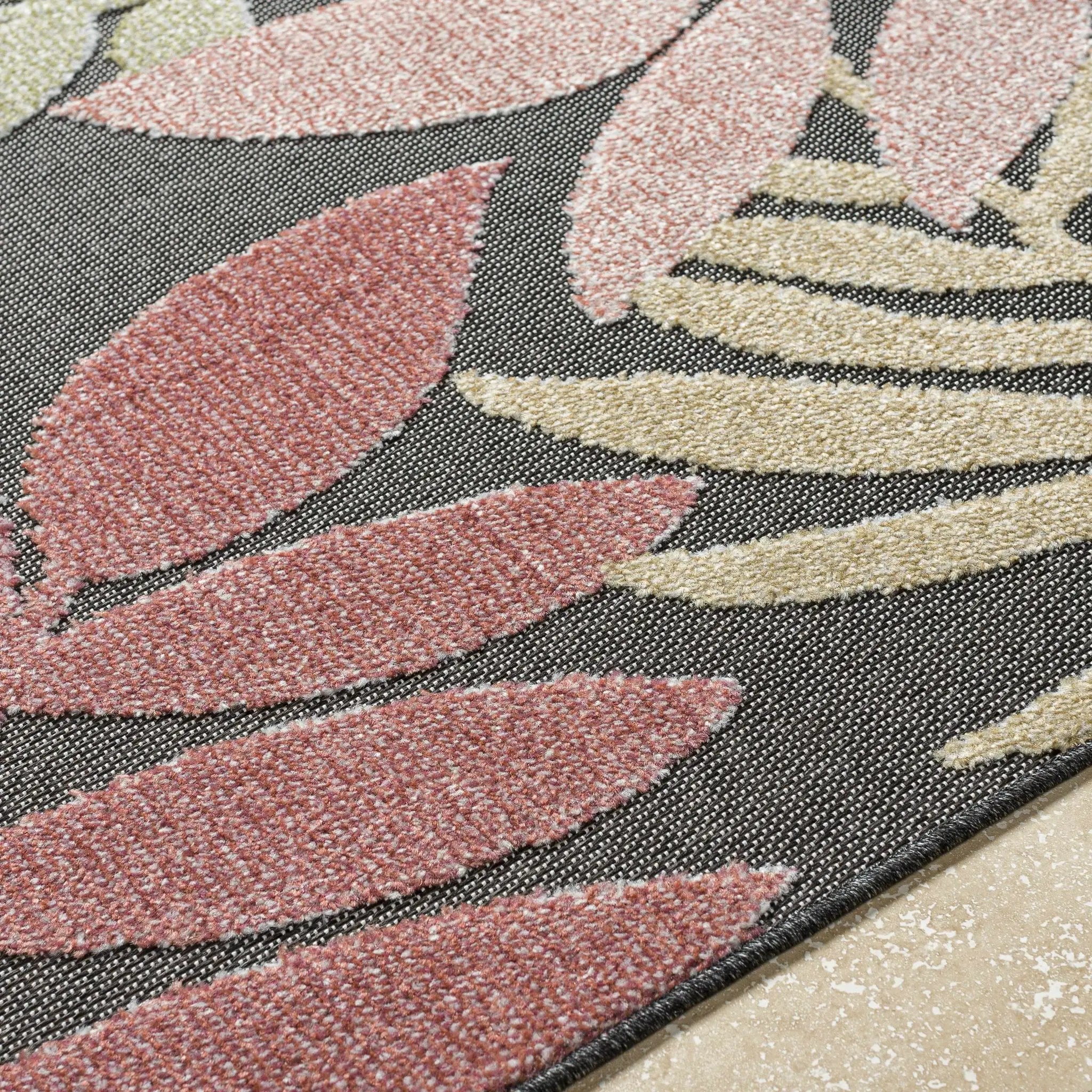 Nasha Charcoal Outdoor Area Rug - Clearance by Boutique Rugs