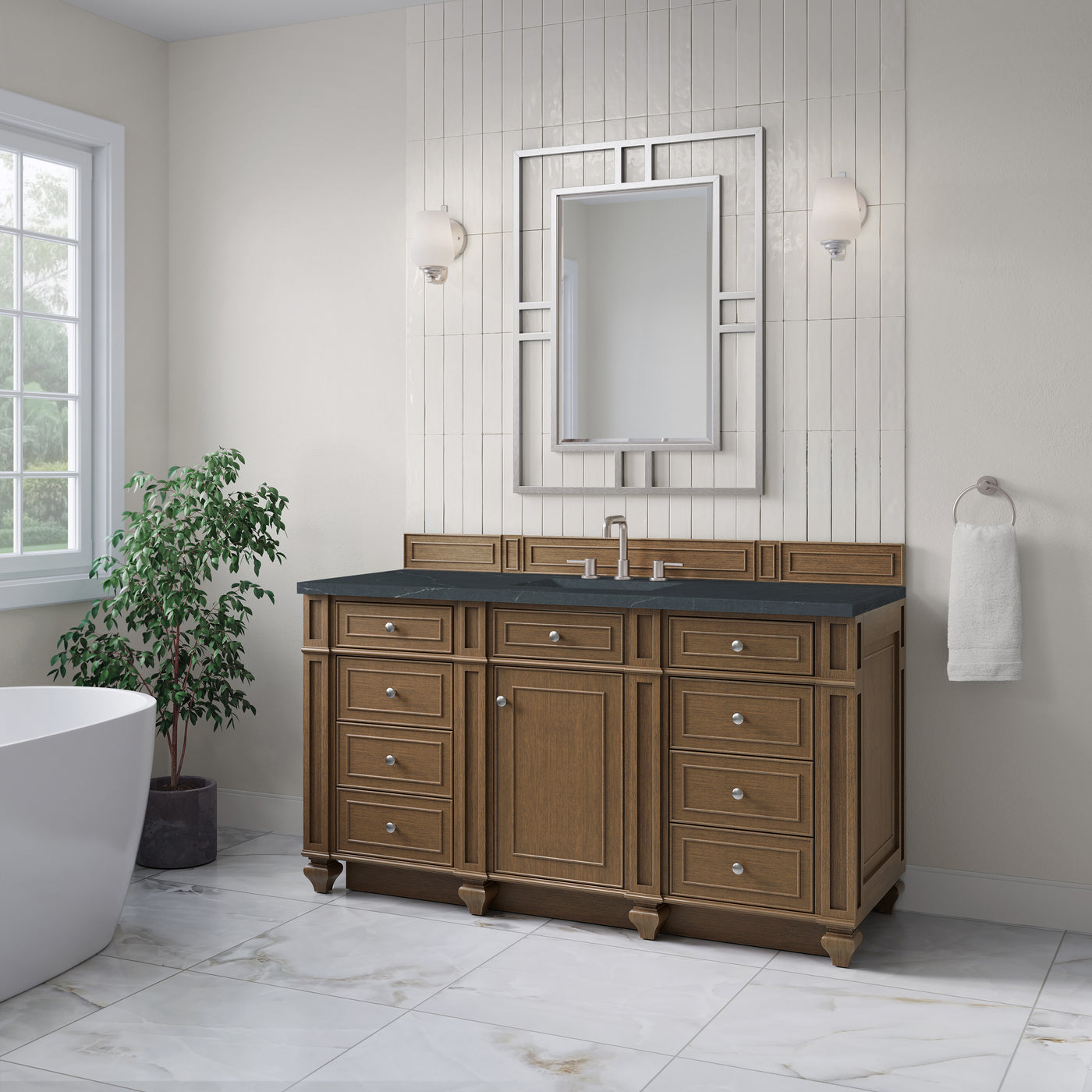 James Martin Bristol 60" Single Bathroom Vanity, Saddle Brown, view 22