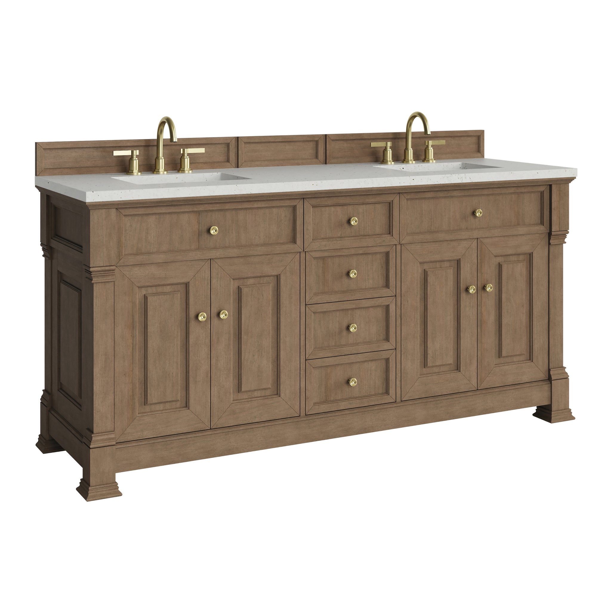 James Martin Brookfield 72" Double Bathroom Vanity, Pecan, view 22