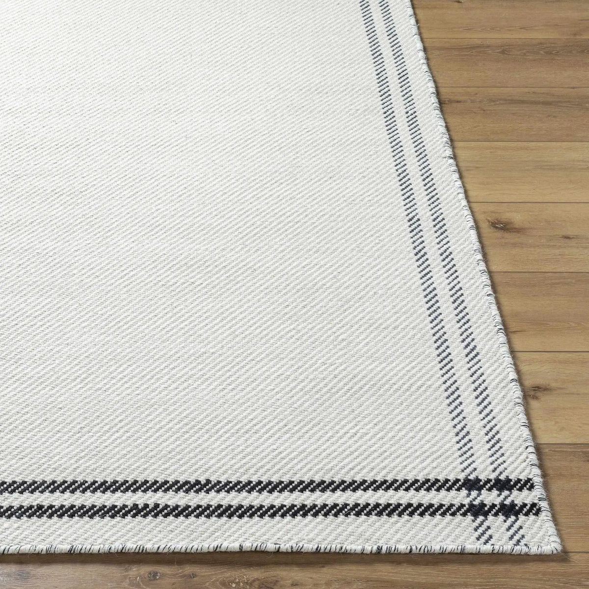 Nimue Cream & Blue Bordered Area Rug - Clearance, photo 4 of 9