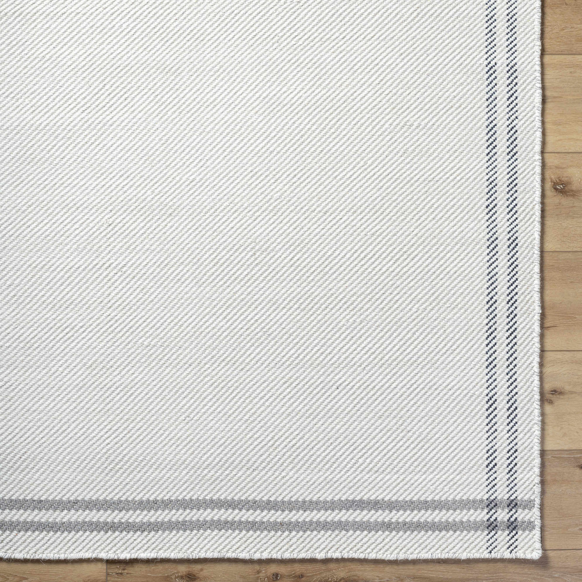 Nimue Cream & Charcoal Bordered Area Rug - Clearance, photo 6 of 9