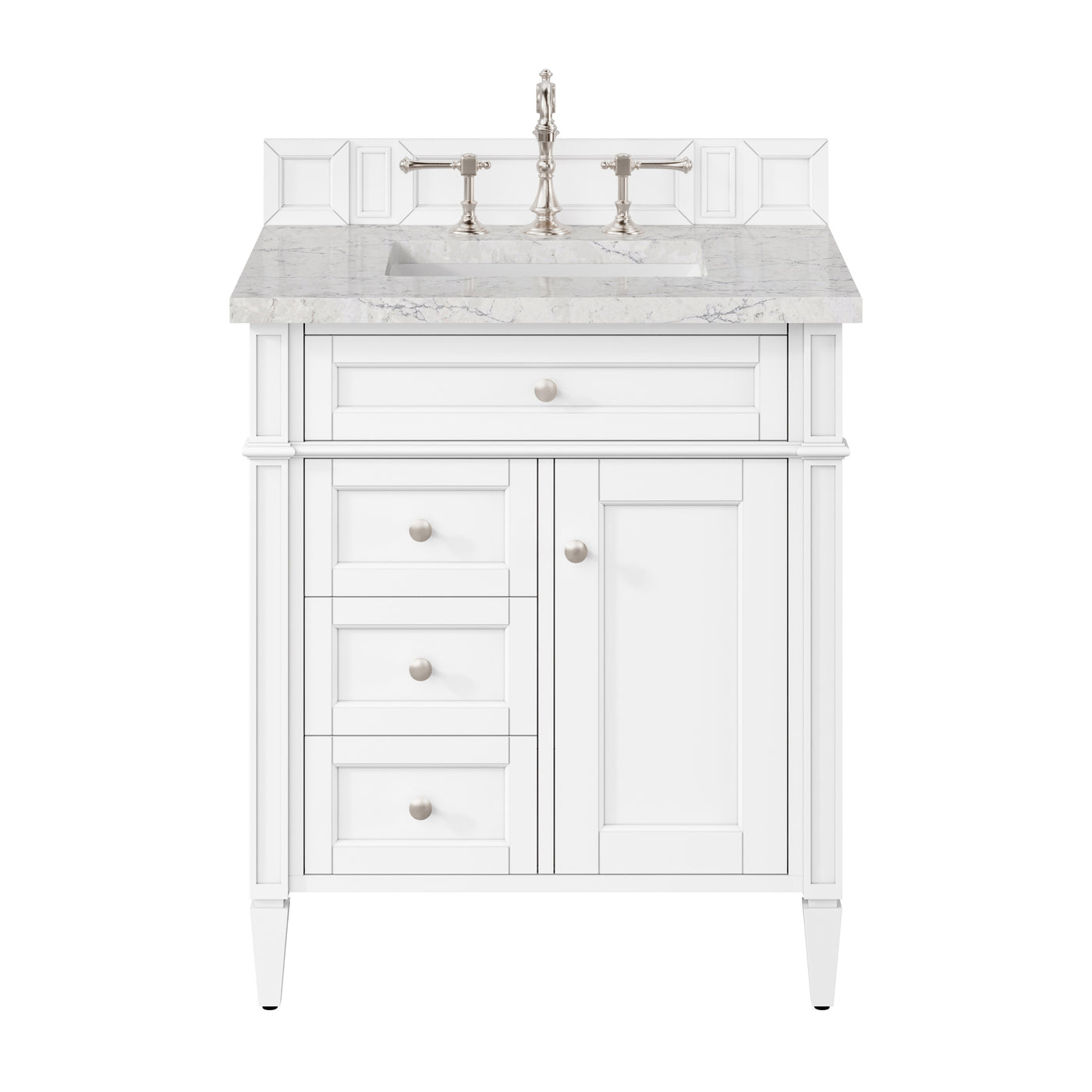 James Martin Brittany 30" Single Bathroom Vanity, Bright White, view 32