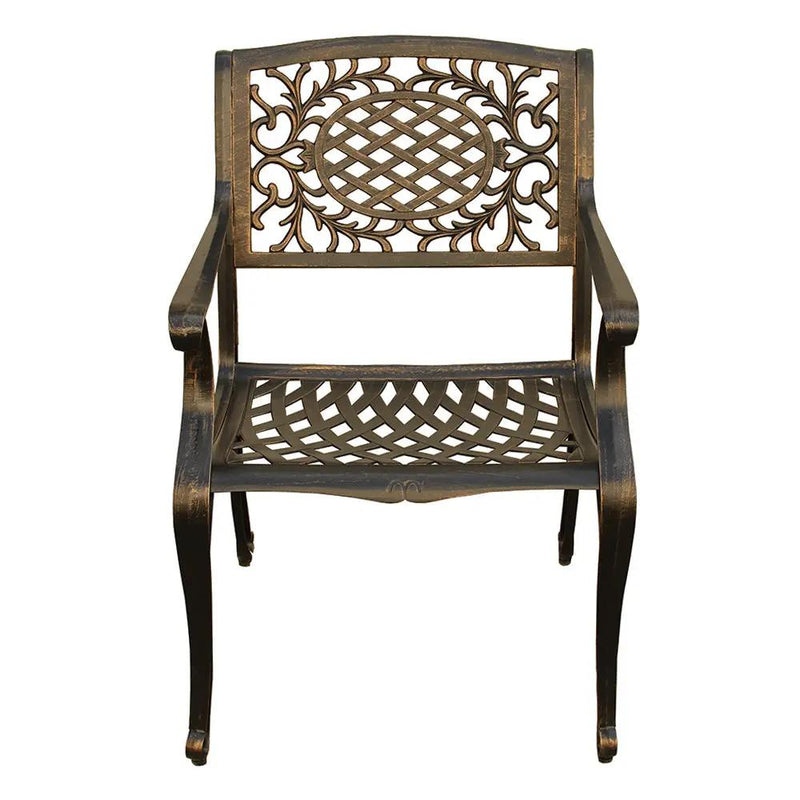 Outdoor Aluminum 9pc Large Oval Patio Dining Set and Eight Chairs by Sharicks