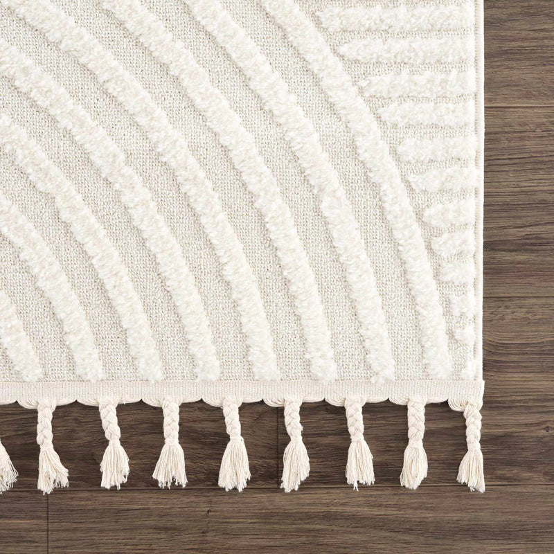Guiling 3D Rainbow Area Rug with Tassels by Boutique Rugs