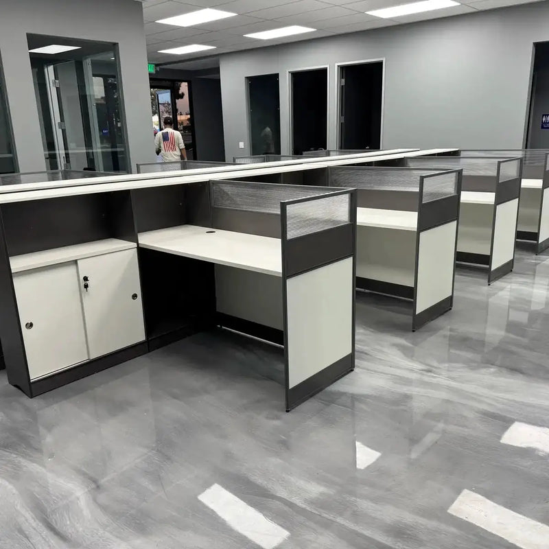 Norven · L-Shaped Cubicle Office Workstation by Arc Grove