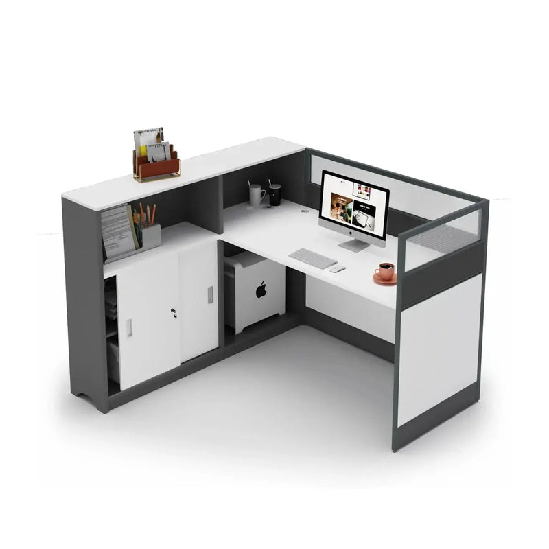 Norven · L-Shaped Cubicle Office Workstation by Arc Grove