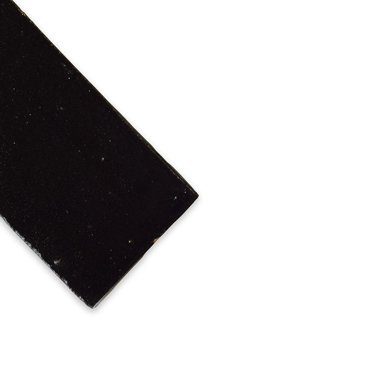 Noir Glossy Subway Zellige Tiles 2x6 Zellige Glossy 2x6 Tiles — 1