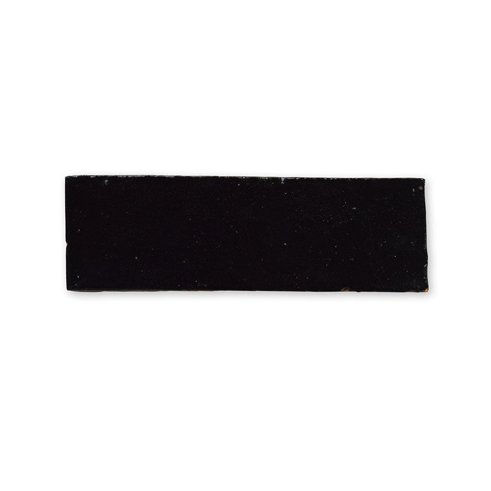 Noir Glossy Subway Zellige Tiles 2x6 Zellige Glossy 2x6 Tiles