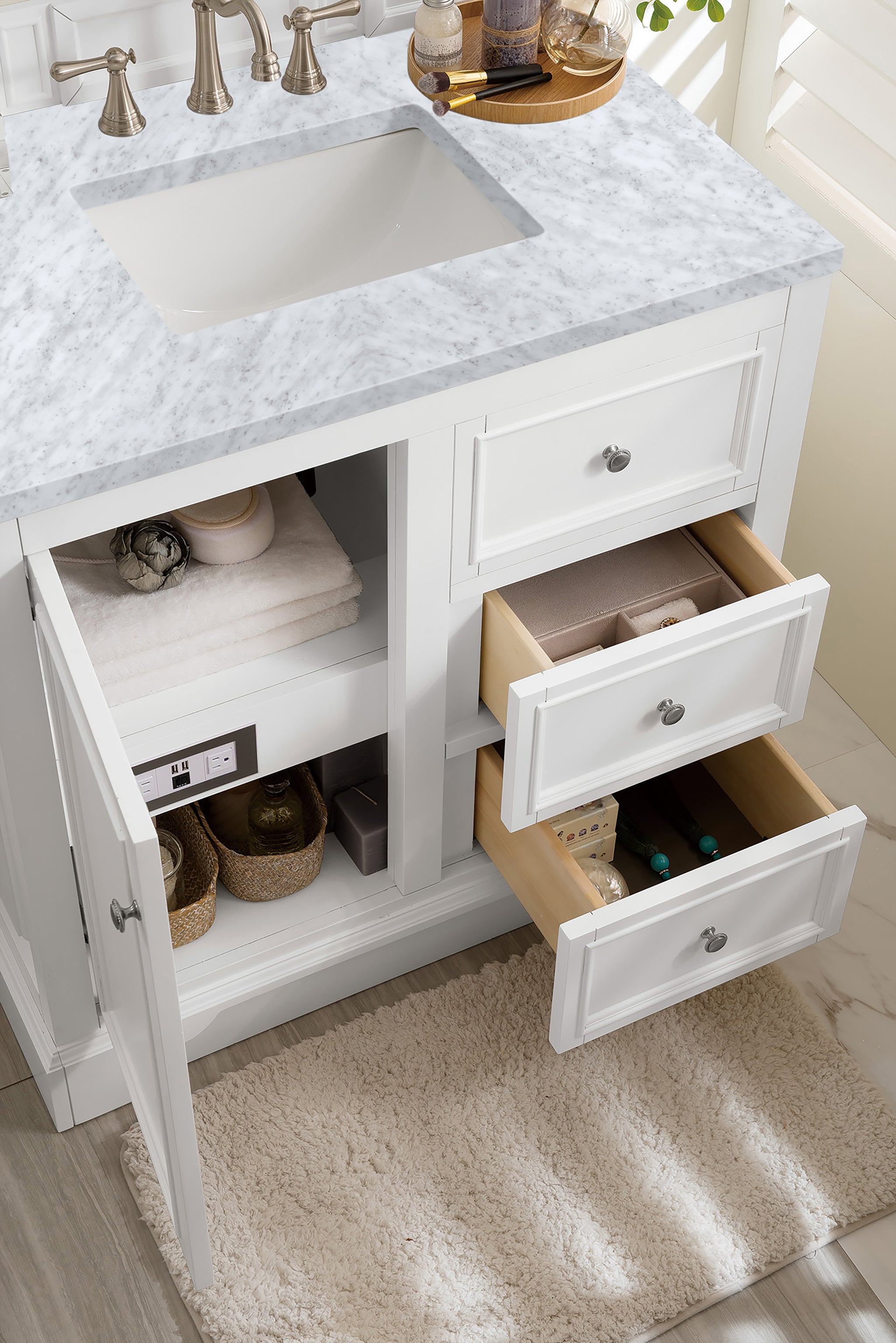 James Martin De Soto 36" Single Bathroom Vanity, Bright White, view 35
