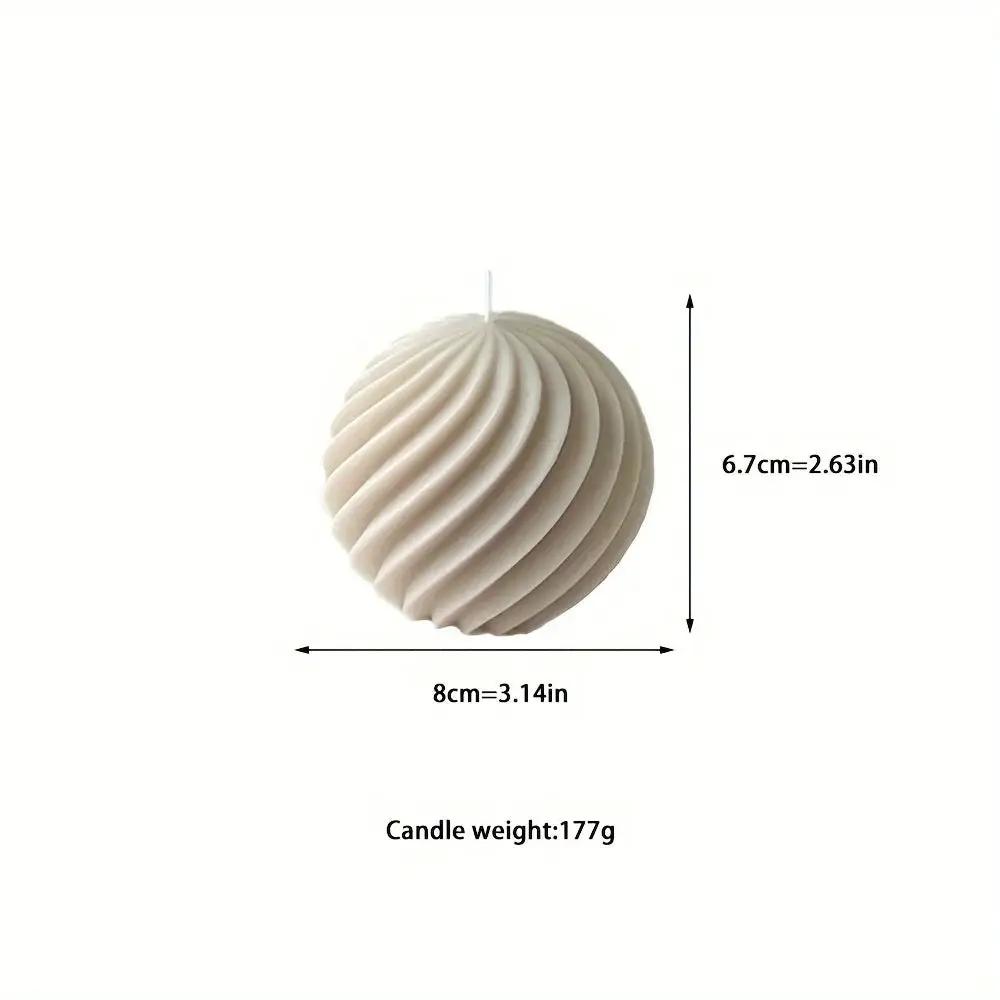 Nordic Glass Wave Ball Candles in Minimalist Style by House Of Avana