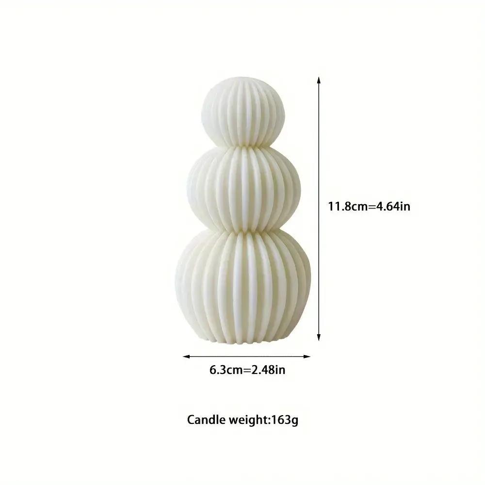 Nordic Glass Wave Ball Candles in Minimalist Style by House Of Avana