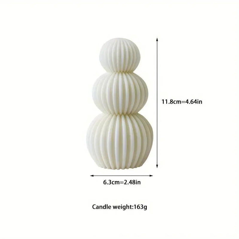 Nordic Glass Wave Ball Candles in Minimalist Style by House Of Avana