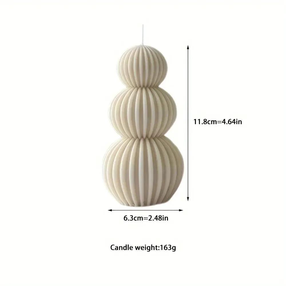 Nordic Glass Wave Ball Candles in Minimalist Style by House Of Avana