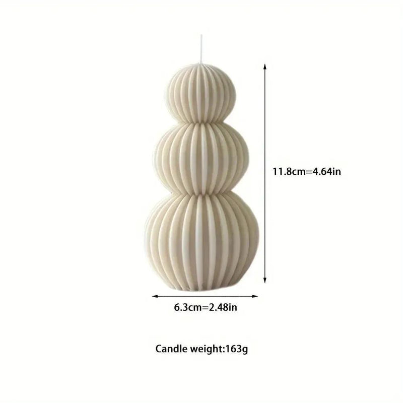 Nordic Glass Wave Ball Candles in Minimalist Style by House Of Avana