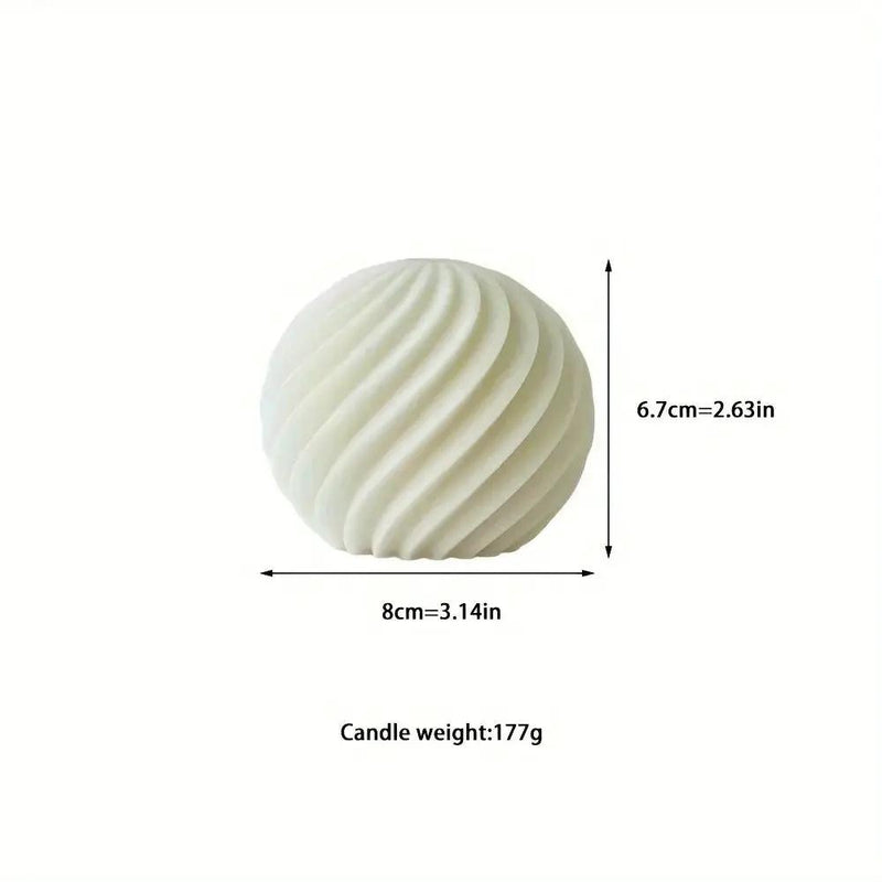 Nordic Glass Wave Ball Candles in Minimalist Style by House Of Avana