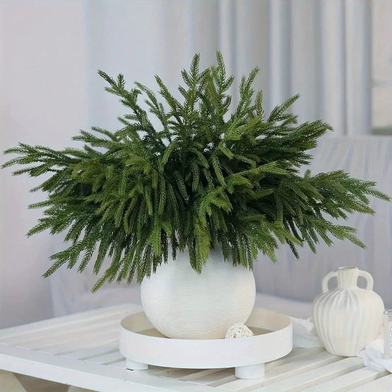 Norfolk Pine Branches, Artificial Evergreen Stems, UV-Resistant, 45.72cm by House Of Avana