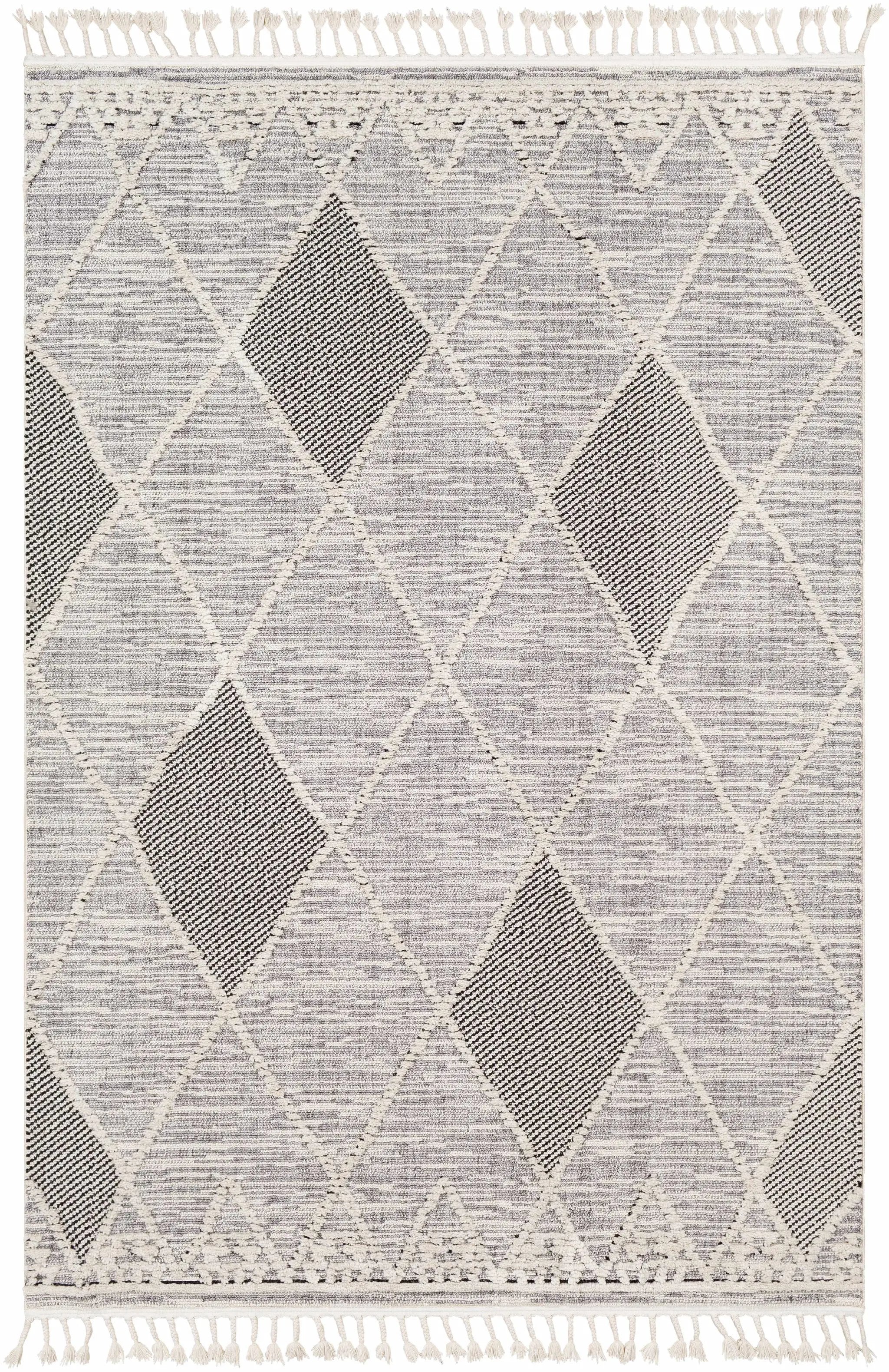 Norvelt High/Low Pile Rug with Tassels by Boutique Rugs
