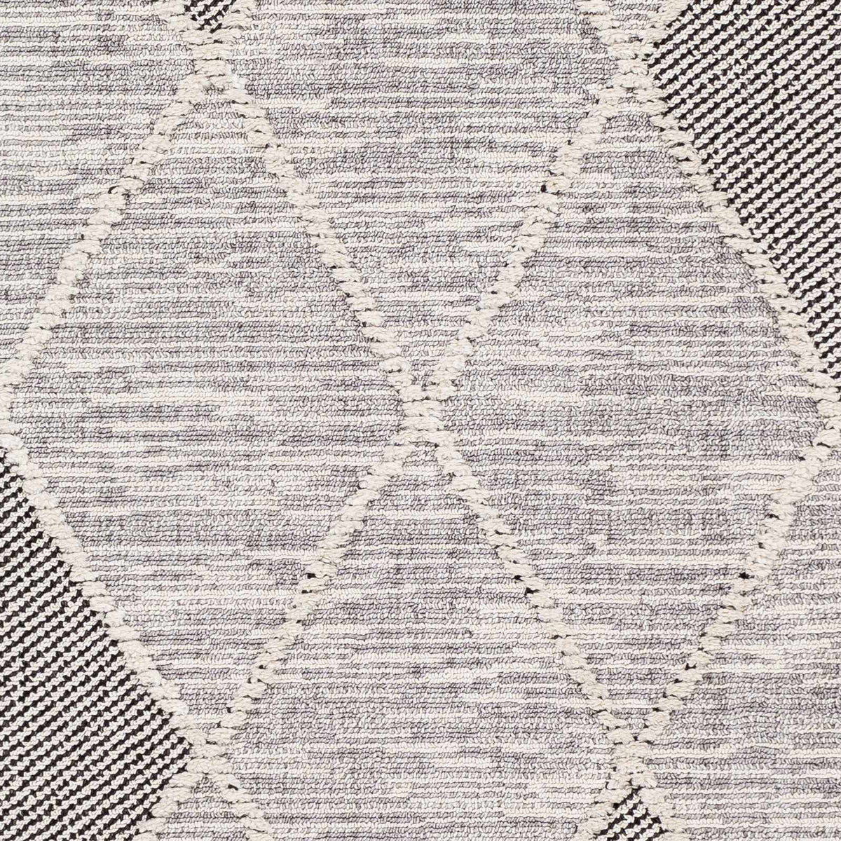 Norvelt High/Low Pile Rug with Tassels, sample swatch