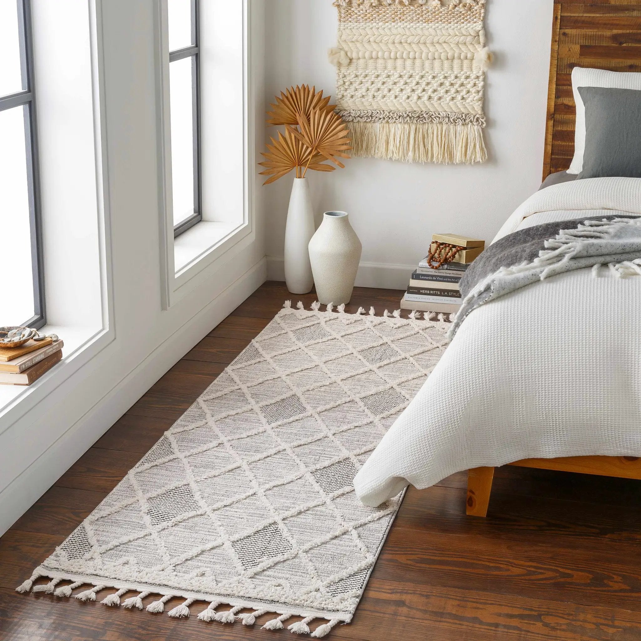 Norvelt High/Low Pile Rug with Tassels by Boutique Rugs