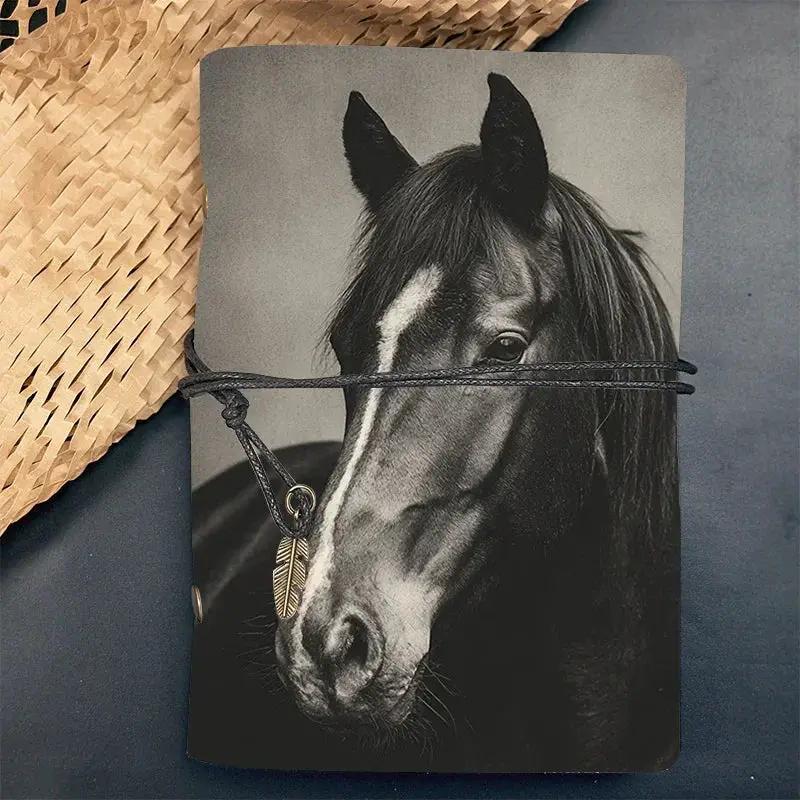 Notebook - PU Leather Black White by House Of Avana