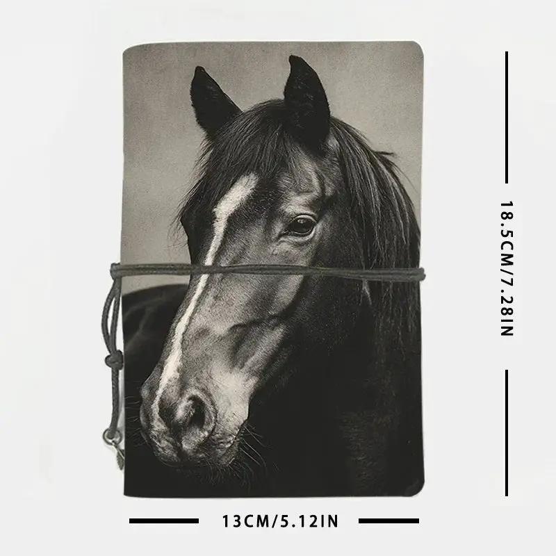 Notebook - PU Leather Black White by House Of Avana