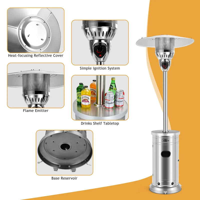 48000 BTU Patio Heater with Simple Ignition System by DirectDeals