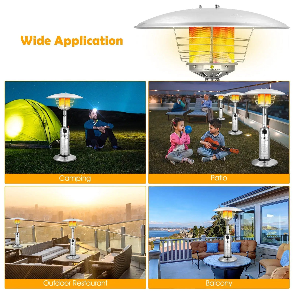 11 000 BTU Portable Tabletop Propane Patio Standing Heater, photo 16 of 16
