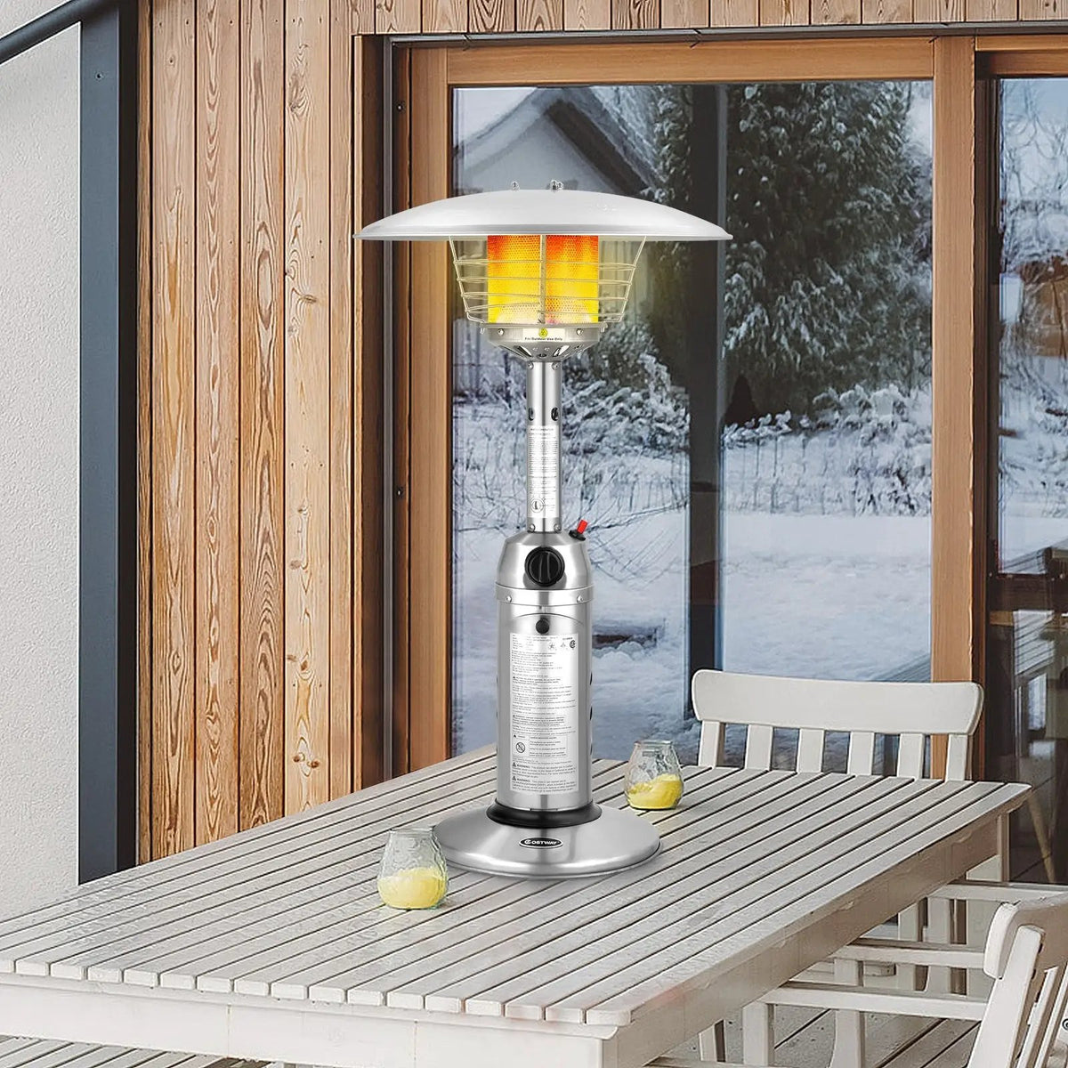11 000 BTU Portable Tabletop Propane Patio Standing Heater, photo 4 of 16
