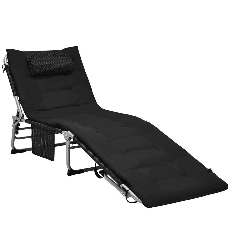 4-Fold Oversize Padded Folding Lounge Chair with Removable Soft Mattress by DirectDeals