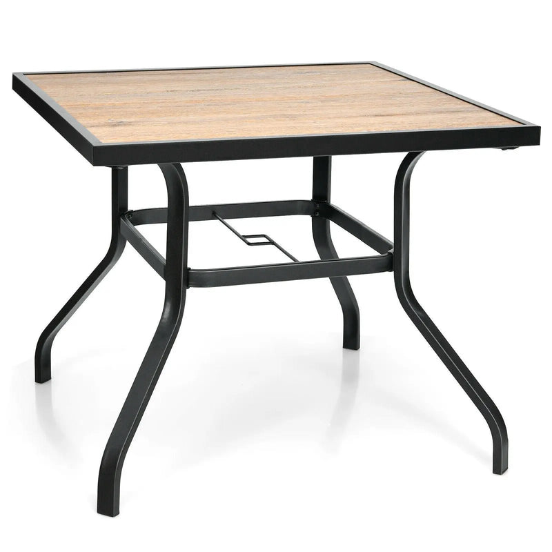 Patio Metal Square Dining Table for Garden and Poolside by DirectDeals