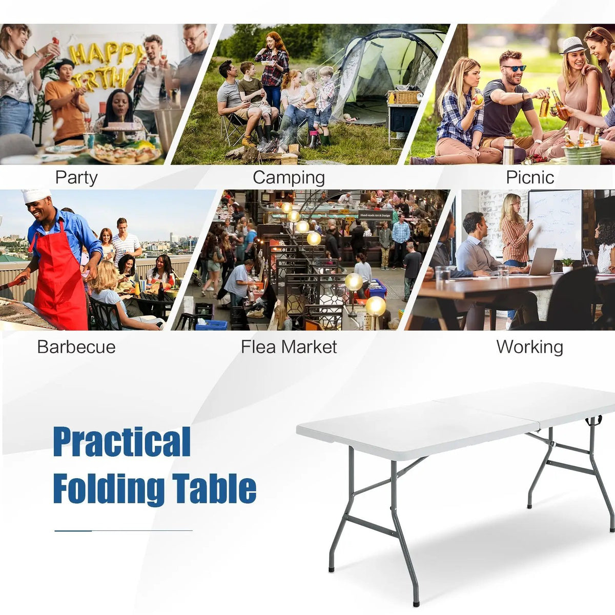 Portable Folding Camping Table with Carrying Handle, photo 6 of 7