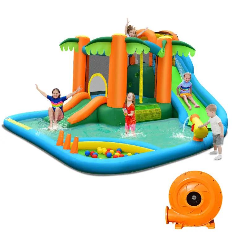 7-in-1 Inflatable Water Slide Park with 780W Blower by DirectDeals