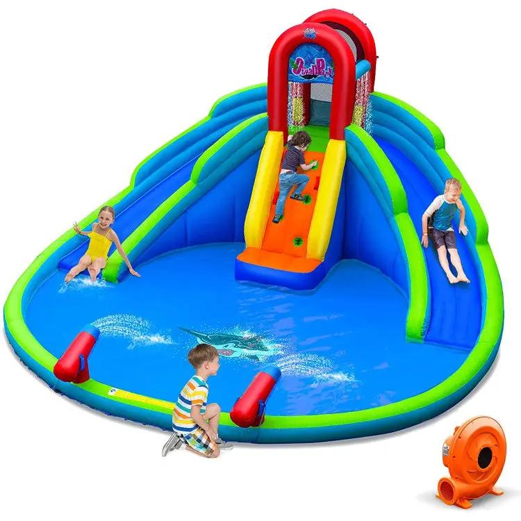 Inflatable Water Park Waterslide for Kids Backyard with 780W Air Blower by DirectDeals