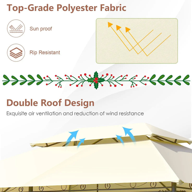 10 Feet x 13 Feet Tent Canopy Shelter with Removable Netting Sidewall by DirectDeals