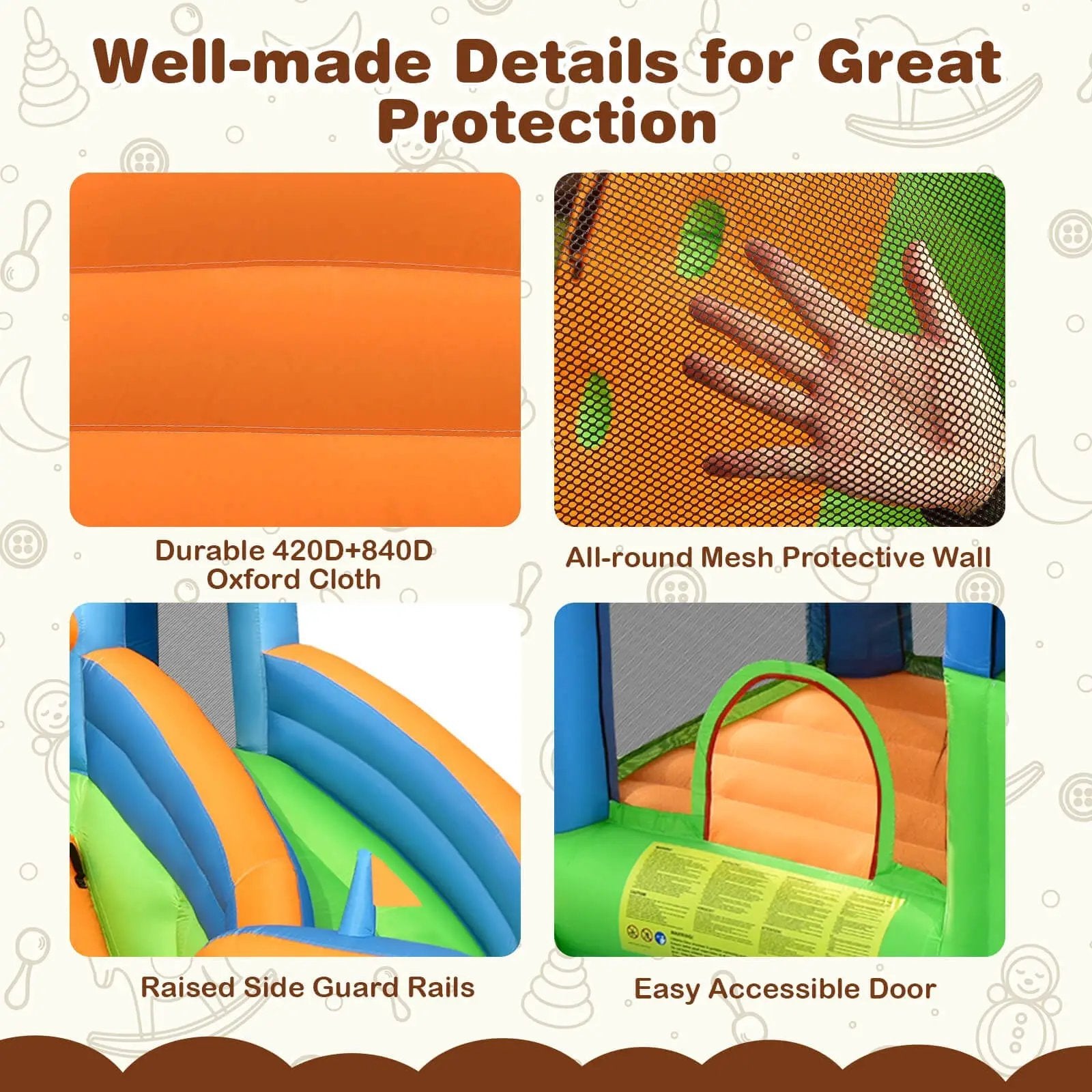Inflatable Water Slide with Dual Climbing Walls and Blower Excluded by DirectDeals