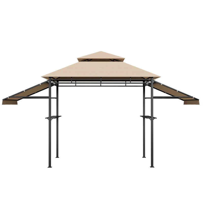 13.5 x 4 Feet Patio BBQ Grill Gazebo Canopy with Dual Side Awnings by DirectDeals