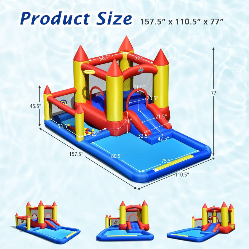 Inflatable Water Slide with Slide and Jumping Area by DirectDeals