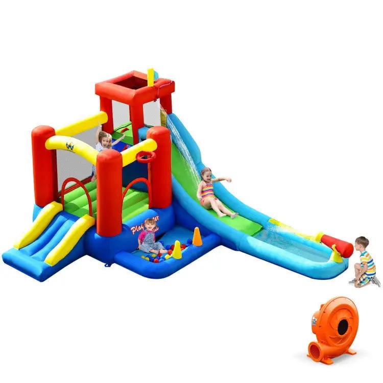 9-in-1 Inflatable Kids Water Slide Bounce House with 860W Blower by DirectDeals